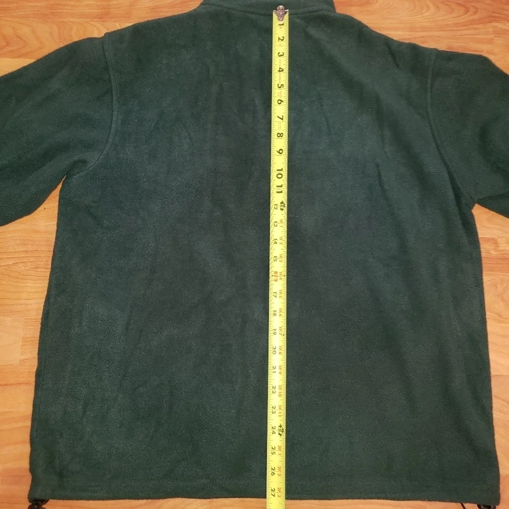 Green Clarkson University Full Zip Fleece Jacket Student Center Staff Men's Sz L